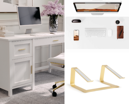 study desk setup! cover photo collage