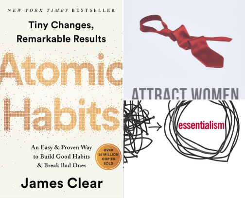 Books for Self Improvement for Men cover photo collage