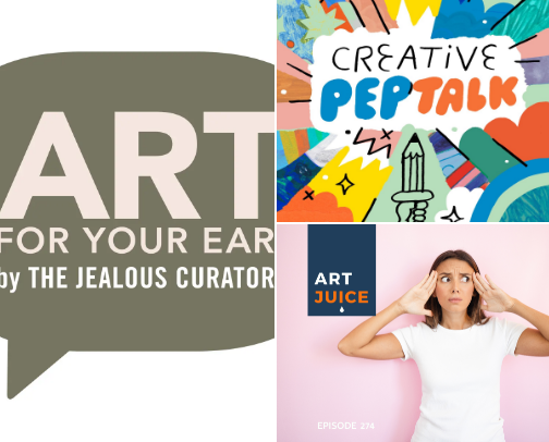 🎧 Art Podcasts That Inspire Creativity cover photo collage