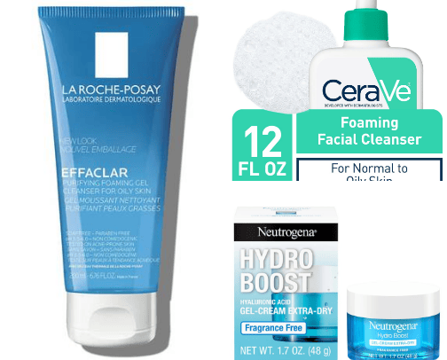 Oily/Combo skincare routine cover photo collage