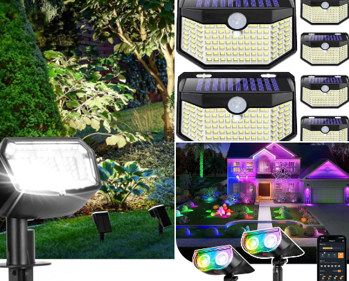 Solar Outdoor lighting cover photo collage