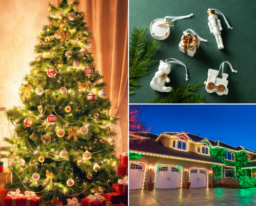 ✨ “Holiday Sparkle: Christmas Décor Must-Haves” ✨ cover photo collage