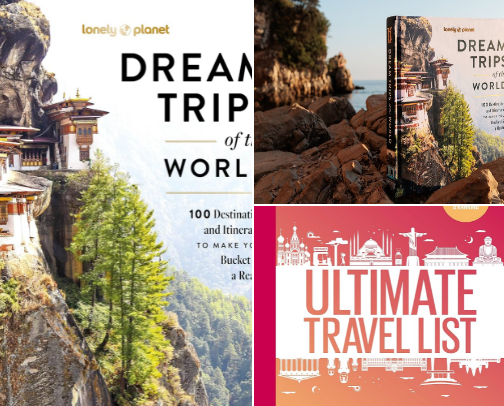 PDF Free - Lonely Planet Dream Trips of the World: 100 Destinations & Itineraries | Detailed Maps & Insider Tips | 2 Day to 3 Week Trips | Bucket List Travel guide companion picks cover photo collage