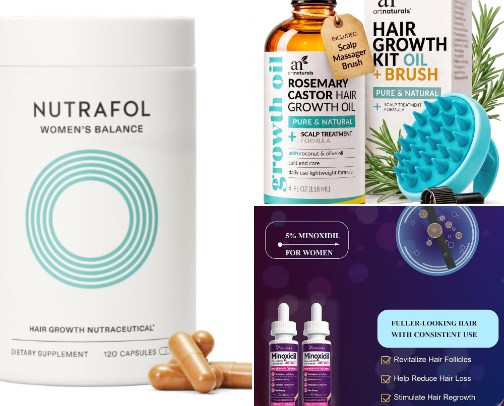 Hair Loss Products for Women cover photo collage