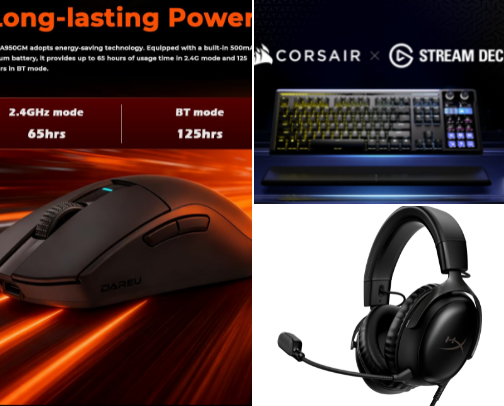 Gaming gear cover photo collage