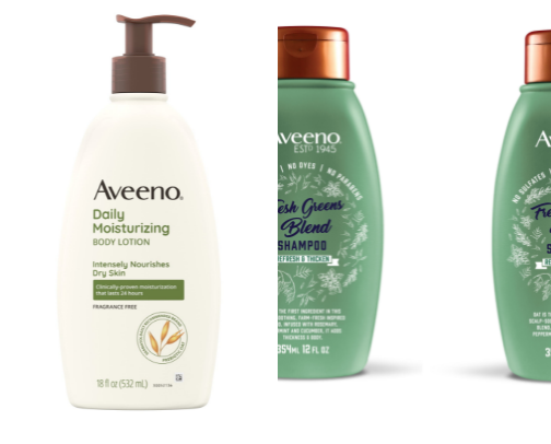Body and hair products cover photo collage