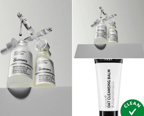 Skincare products cover photo collage