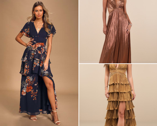The Best Wedding Guest Dresses for Fall 2025 cover photo collage