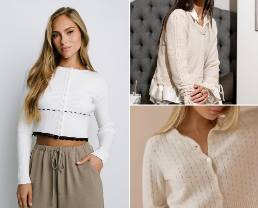 The Knit List: Sweater Season's Best Sweaters, Cardigan, & Cozy Knits cover photo collage