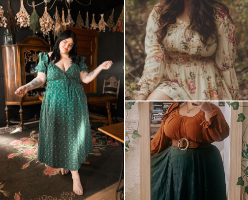 Cottagecore Inspired Outfits for Curvy and Plus-Sized Babes cover photo collage