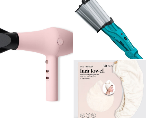 Hair tools and hair growth cover photo collage