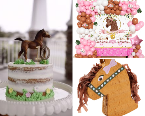 Young girls birthday party cover photo collage