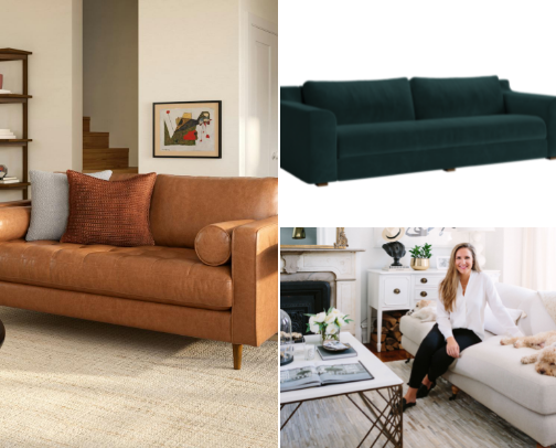 Mid-Century Modern Sofas  with a Twist cover photo collage