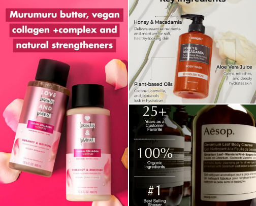 Curated Long-Lasting Body Washes: The Secret to a Luxurious At-Home Spa Experience cover photo collage