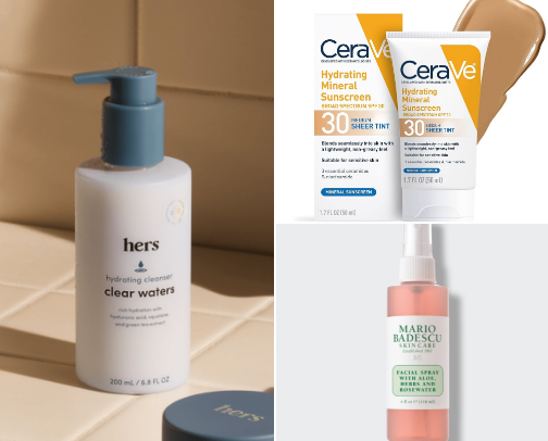 my morning face routine & favorite products cover photo collage