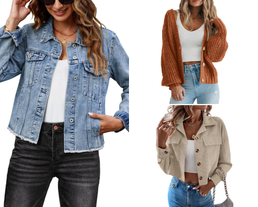 Trendy light jackets, you must have it cover photo collage