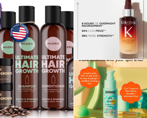 Good hair days only ✨💆‍♀️ favorites for growth and shine!! cover photo collage