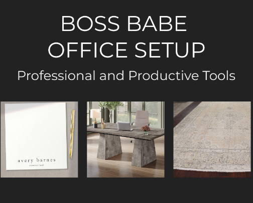 Boss Babe Office Setup Essentials for Entrepreneurs cover photo collage