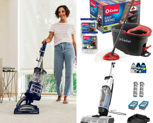 Favorite home cleaning products and gadgets cover photo collage