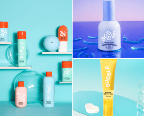 bubble skincare🤍🫧 cover photo collage