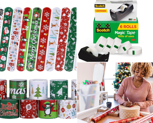 Christmas wrapping cover photo collage