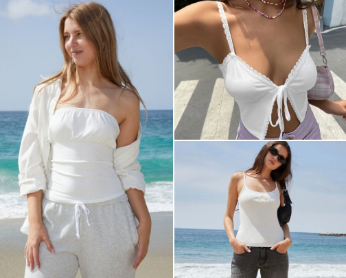 Cutesy Summery Tops cover photo collage