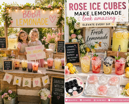 Lemonade Stand Setup That Makes Kids $100+ in a Day cover photo collage