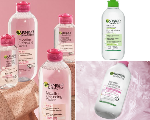 Quality skin care products cover photo collage