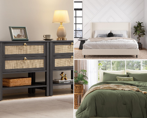 Warm & Cozy Bedroom Decor Must-haves cover photo collage