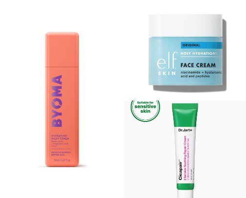 Simple skincare routine - combo skin/redness cover photo collage