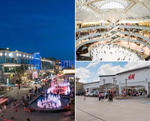 Shopping Centers, Malls, & Outlets in DFW & Surrounding Areas cover photo collage