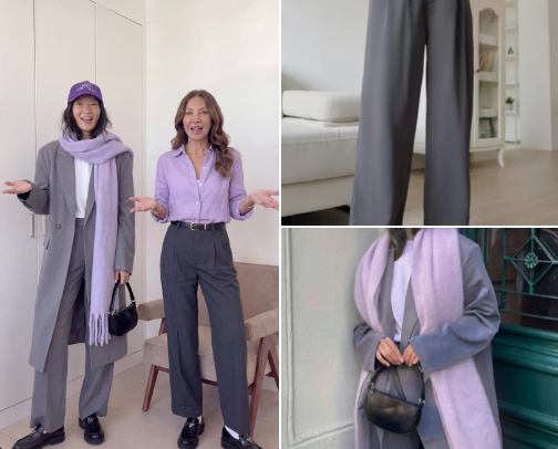 lavender + gray cover photo collage