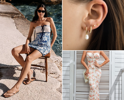 Sun Kissed Summer Look Book cover photo collage