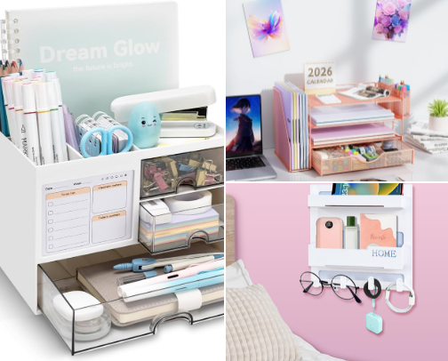 Back to School: Organize Your Space Under $40 🎓✨ cover photo collage