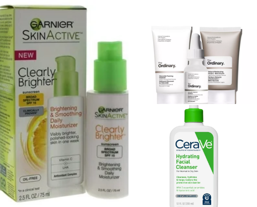 Glowing skin cover photo collage