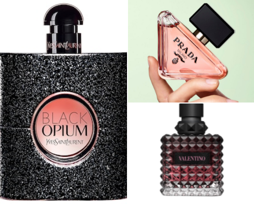 Women's perfumes cover photo collage
