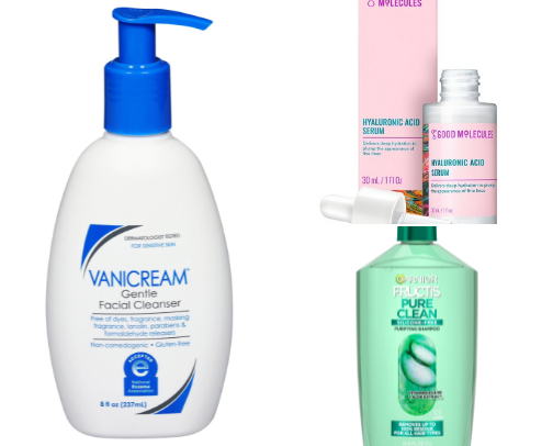 Skincare and curly hair products 🎀 cover photo collage
