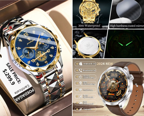 Men’ s accesories cover photo collage