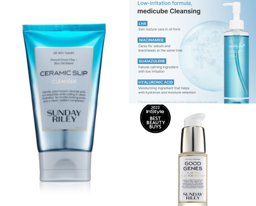 Current Favorites: skincare edition cover photo collage