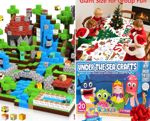 Kid Christmas gift guide cover photo collage
