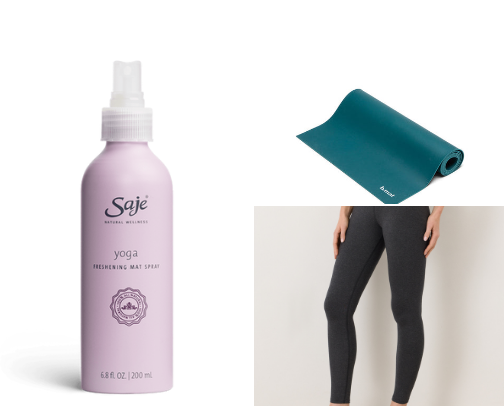 Products I use as a yoga teacher cover photo collage