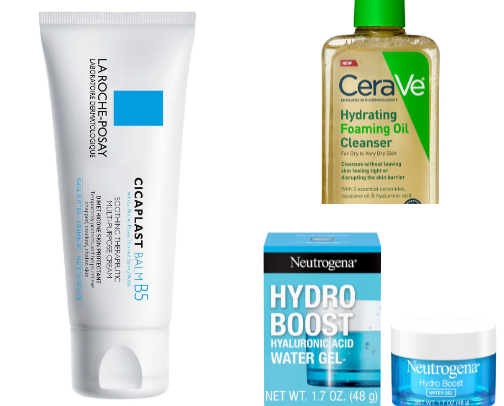 Popular beauty products cover photo collage