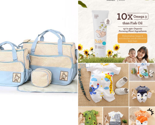 Baby & Mom Daily Essentials 👶🤱✨ cover photo collage