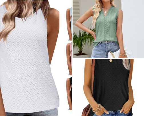 Top 10 Women's Tank Tops cover photo collage
