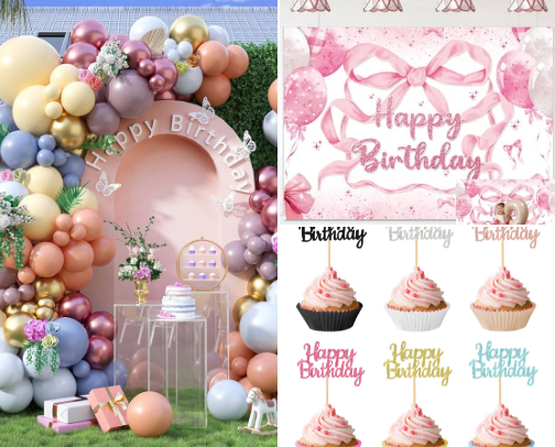 Cute Birthday Decorations | Aesthetic, Fun & Pretty Party Ideas cover photo collage