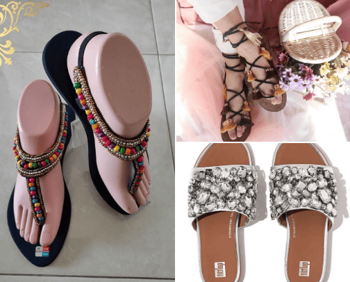 Sandal unik dan etnik cover photo collage