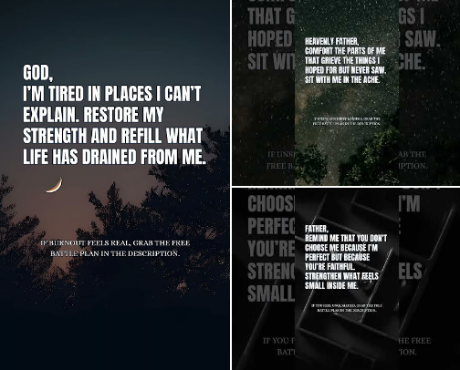 Midnight Prayers for a Weary Soul cover photo collage