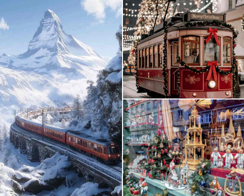 Magical Winter Escapes: Top Christmas & New Year Destinations cover photo collage