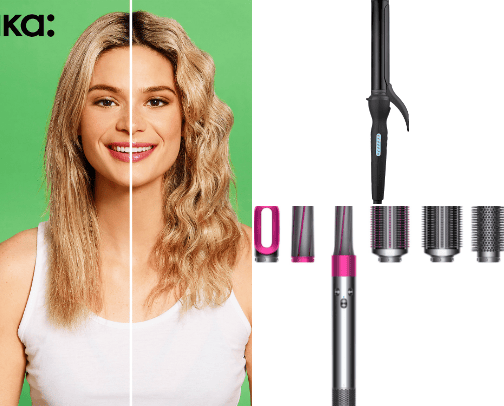 Hair tools cover photo collage