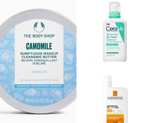 Skincare i actually use cover photo collage